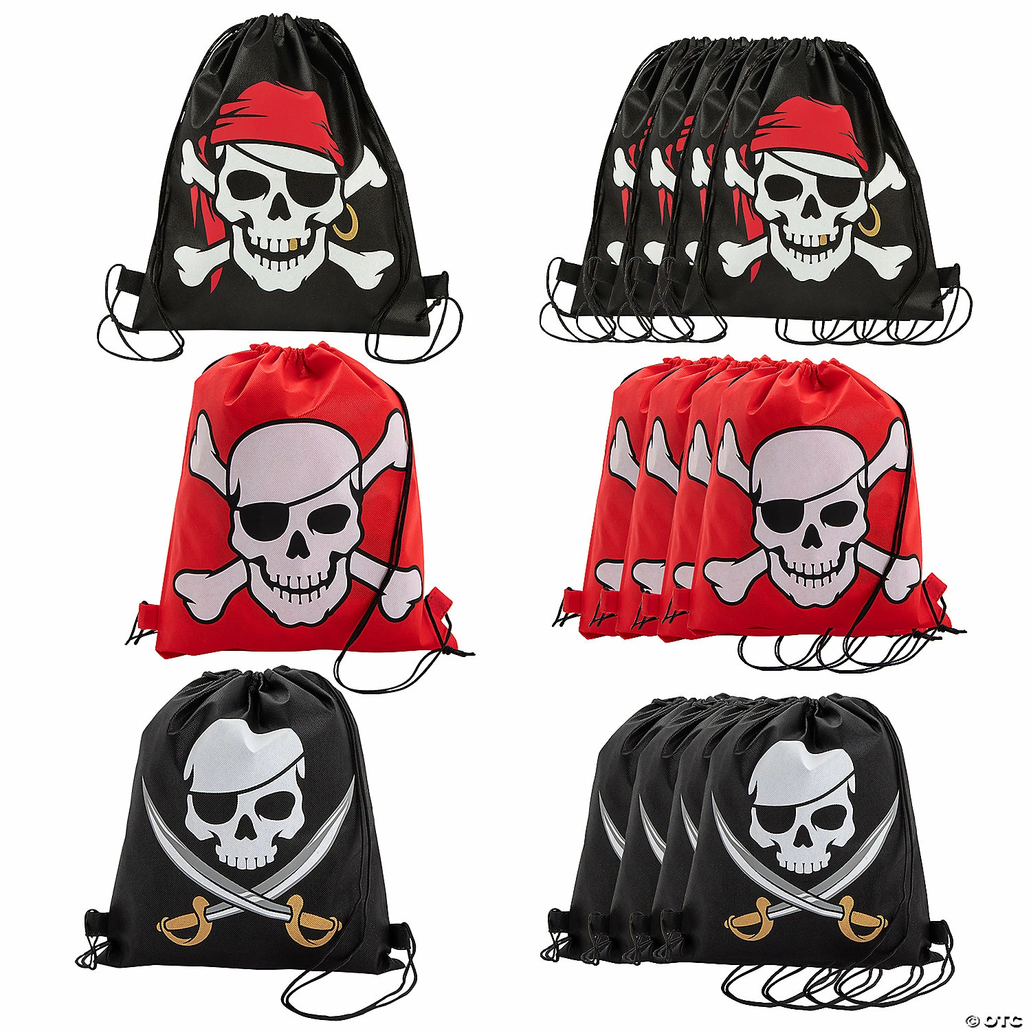 Brand new 🔥 12" x 15" Medium Nonwoven Pirate Drawstring Bags - 12 Pc. ❤️