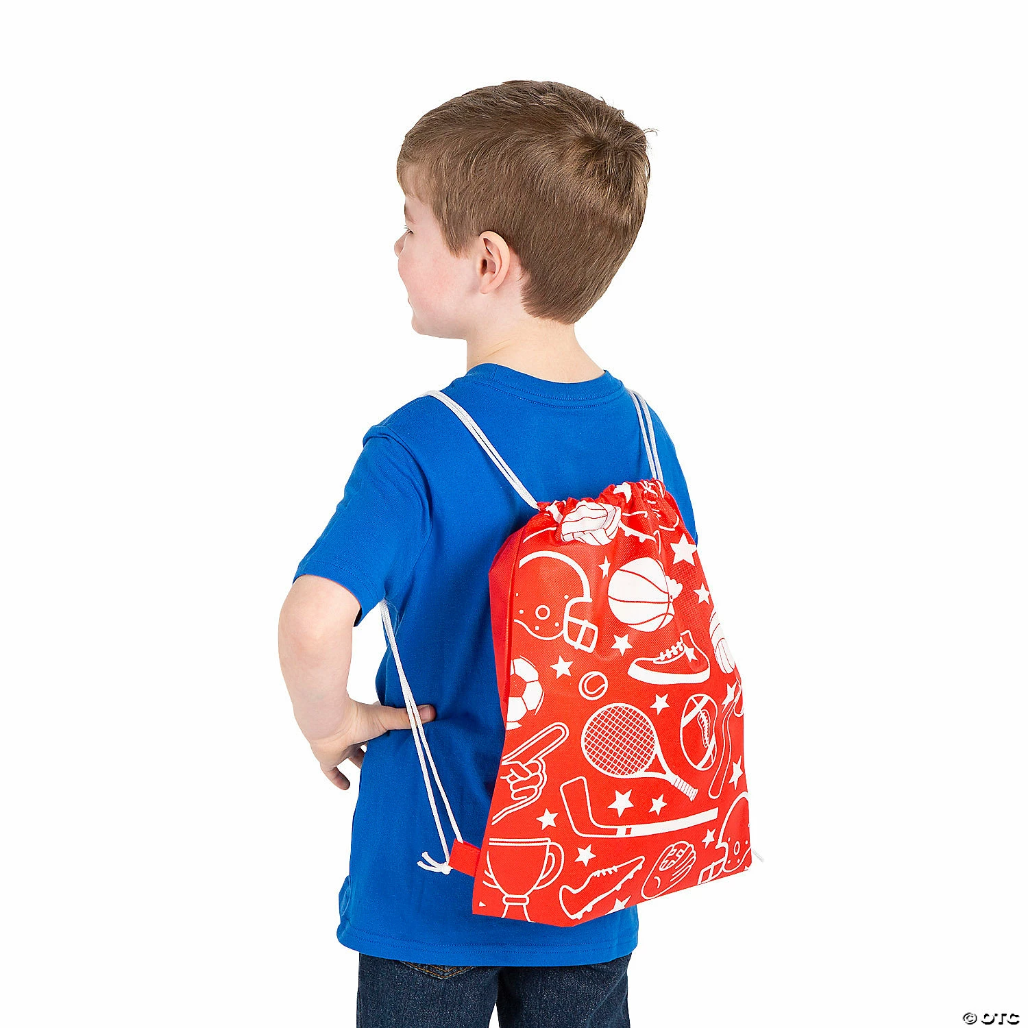 Best Sale π 12" x 15" Medium Sports Nonwoven Drawstring Bag Assortment - 12 Pc. π - Image 2