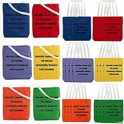 Brand new 🤩 10" x 12" Personalized Medium Bright Canvas Tote Bags - 24 Pc. 😉