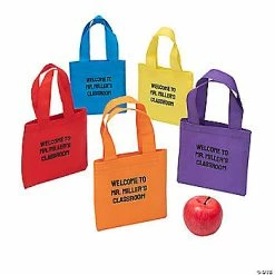 Best Sale 🌟 Personalized Mini Bright Color Tote Bags - 24 Pc. 😍