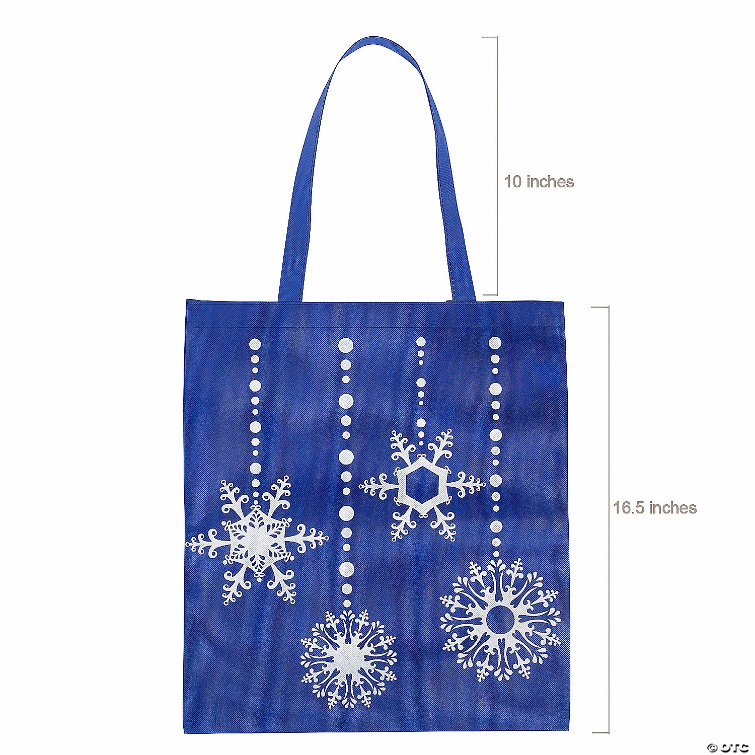Outlet โจ 15 1/4" x 16 1/2" Large Nonwoven Blue Snowflake Tote Bags - 12 Pc. ๐ฅ - Image 2