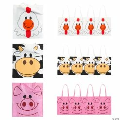 Best reviews of 🌟 15" x 17" Large Nonwoven Animal Tote Bags - 12 Pc. 😀