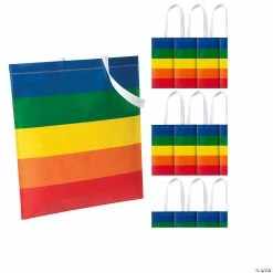 Top 10 ๐ฅฐ 15" x 17" Large Nonwoven Rainbow Tote Bags - 12 Pc. ๐ฏ