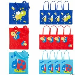 Promo 🌟 15" x 17" Large Snappy Spring Nonwoven Tote Bags - 12 Pc. 🎉