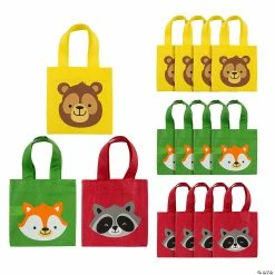 Cheap ๐ 6" x 6" Mini Nonwoven Woodland Party Tote Bags - 12 Pc. ๐ฅ