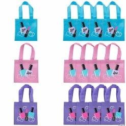 Best Pirce 🧨 6" x 6" Mini Spa Party Nonwoven Tote Bags - 12 Pc. 😍