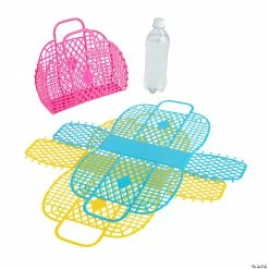 Best reviews of 🤩 9 3/4" x 4 1/4" x 8 1/2" Medium Jelly Beach Plastic Tote Bags - 6 Pc. 🎁