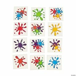 Hot Sale 😉 Artist Party Splash Temporary Tattoos - 72 Pc. ⭐