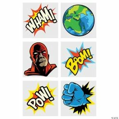 Best Pirce 💯 Comic Superhero Temporary Tattoos - 72 Pc. 🛒