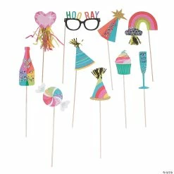 Cheapest 😀 Confetti Party Photo Stick Props - 10 Pc. ❤️