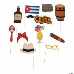 Promo π₯ Cuban Party Photo Stick Props- 12 Pc. β