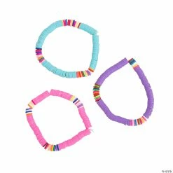 Cheap 🧨 Disc Bead Bracelets - 12 Pc. 🎁