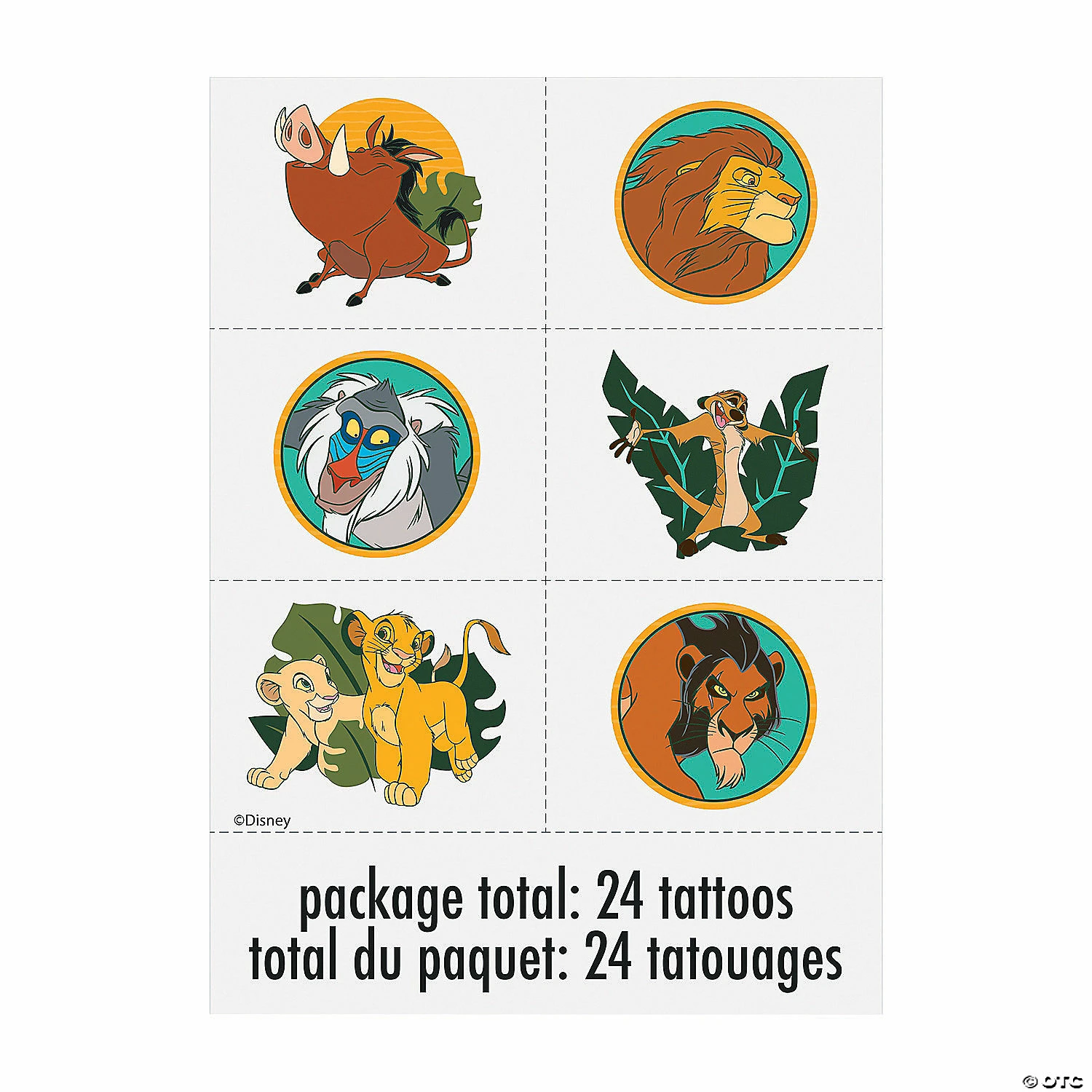 Best Sale π Disney The Lion King Temporary Tattoos - 24 Pc. β - Image 2
