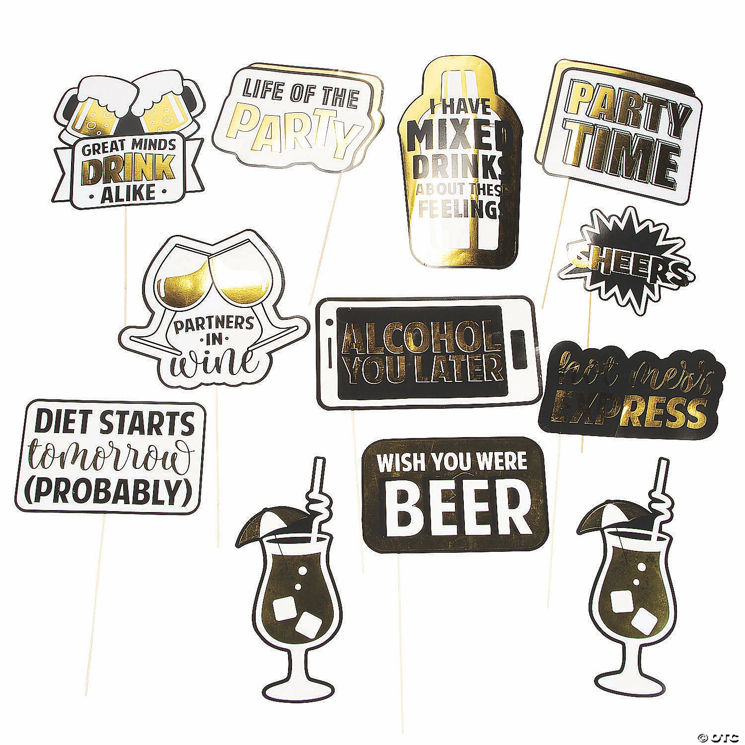 Buy ๐ Drinking Party Photo Stick Props- 12 Pc. ๐ฏ