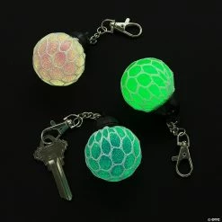 Outlet โ๏ธ Glow-in-the-Dark Mesh-Covered Squeeze Ball ๐ Backpack Clips - 12 Pc. โค๏ธ