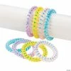 Budget 👏 Iridescent Phone Cord Spiral Bracelet Assortment - 12 Pc. ✨