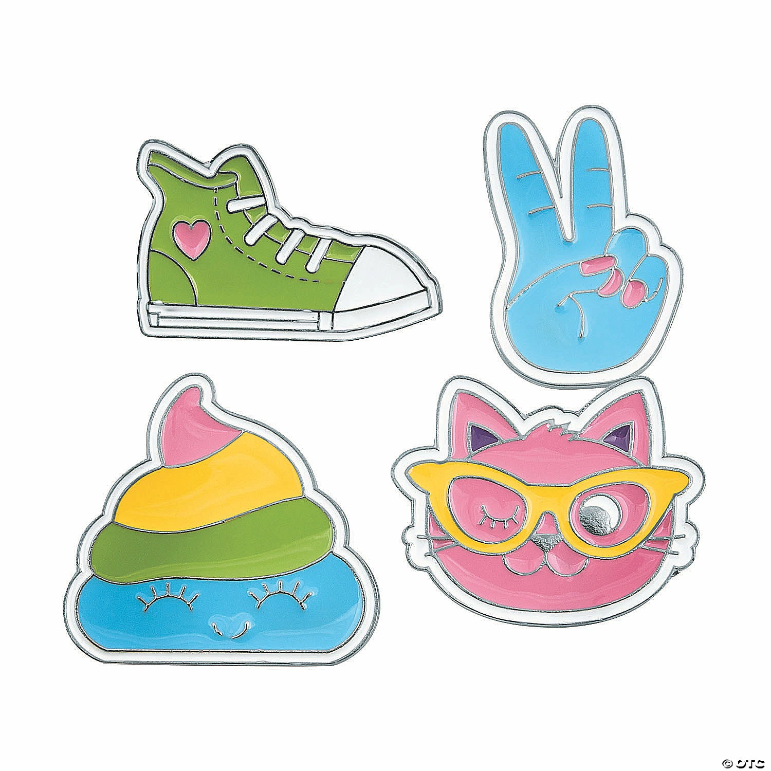 Hot Sale ๐ Jumbo Girl Squad Enamel Pins - 12 Pc. โญ