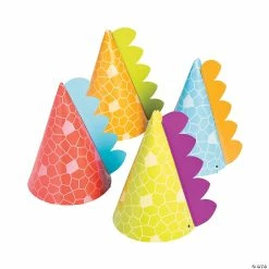 Hot Sale ❤️ Little Dino Cone Party Hats Assortment - 8 Pc. 😀