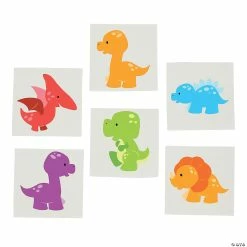 Discount 🔔 Little Dino Tattoos - 72 Pc. 🔔