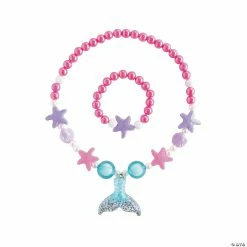 Best reviews of 👏 Mermaid Beaded Necklace & Bracelet Sets - 24 Pc. 🔔