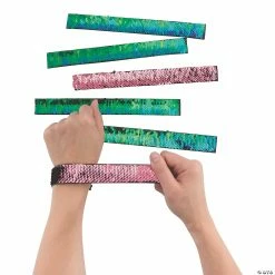 Cheapest ✨ Mermaid Reversible Sequin Slap Bracelets - 12 Pc. ⌛