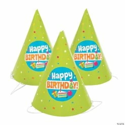 Cheap ⌛ Mini 🥳 Birthday Cone Party Hats - 12 Pc. 🥰