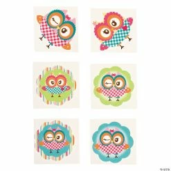 Wholesale ⌛ Owl Party Temporary Tattoos - 72 Pc. 🛒