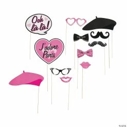 Coupon 👍 Paris Photo Stick Props- 12 Pc. 🔥