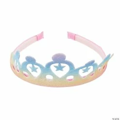 Brand new 👍 Pastel Rainbow Glitter Tiaras - 12 Pc. 🎁