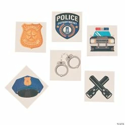 Wholesale ๐ฅฐ Police Party Temporary Tattoos - 72 Pc. ๐ฅฐ