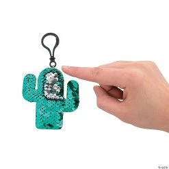 Promo ๐ Reversible Sequin Cactus ๐ Backpack Clip Keychains - 12 Pc. ๐ฅฐ