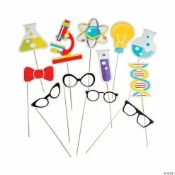 Cheapest 🥰 Science Party Photo Stick Props- 12 Pc. ✨