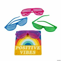Promo ⌛ Shutter Glasses with Positive Vibes Card - 12 Pc. ✔️