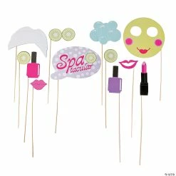 Flash Sale ⭐ Spa Party Photo Stick Props - 12 Pc. 🛒