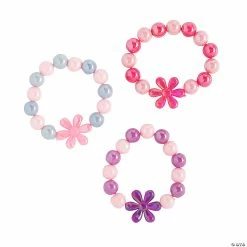 Outlet 🎉 Stretchy Daisy Bead Bracelets - 12 Pc. 🔔