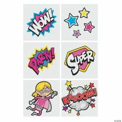 Top 10 โจ Superhero Girl Temporary Tattoos - 72 Pc. ๐