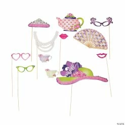 Cheap 👍 Tea Party Photo Stick Props - 12 Pc. 👏