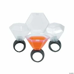 Cheap โจ Wedding Ring Plastic Shot Glasses - 12 Ct. โจ