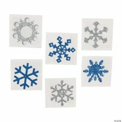 Outlet ✔️ Winter Snowflake Glitter Temporary Tattoo Stickers- 12 Pc. 😍